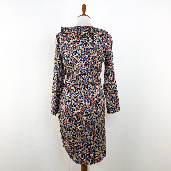 Veronica Beard Minna Floral Ruffled Silk Dress - Picture 7 of 12